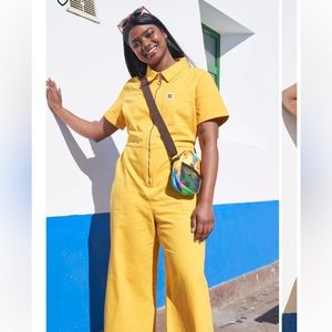 Lucy and Yak Ragan jumpsuit in Freesia Yellow